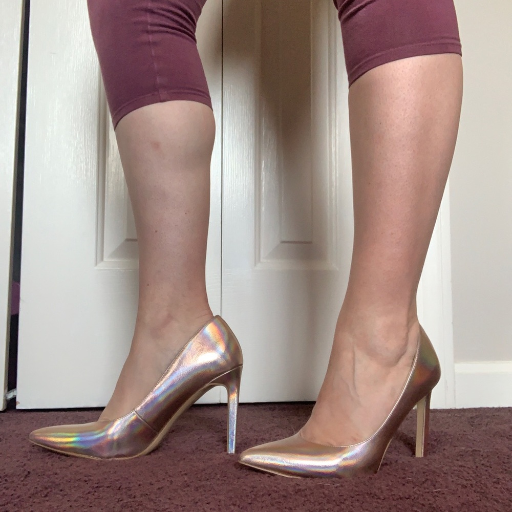 Nine West Tatiana Pumps - Iridescent Rose Gold